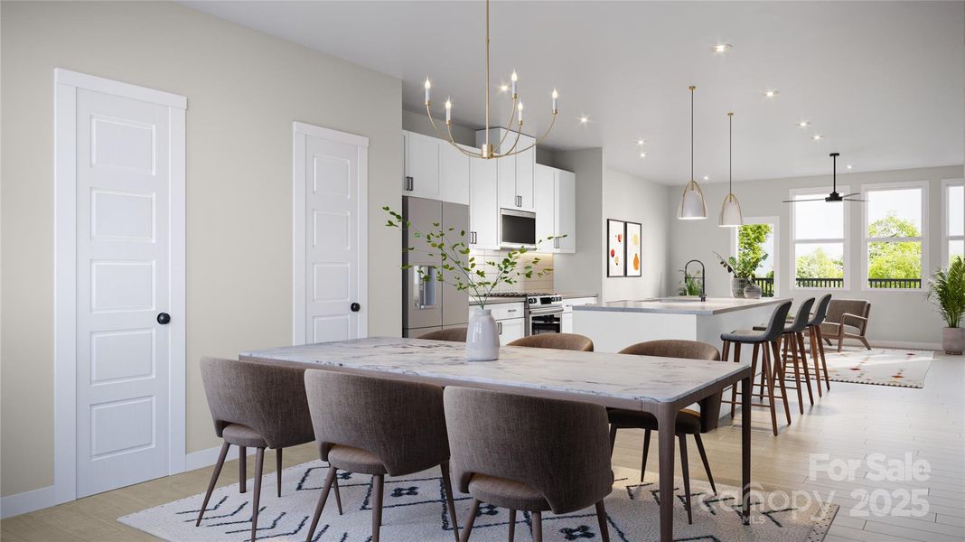 Dining Area- 3D Rendering, finishes may vary Dining Area- 3D Rendering, finishes may vary