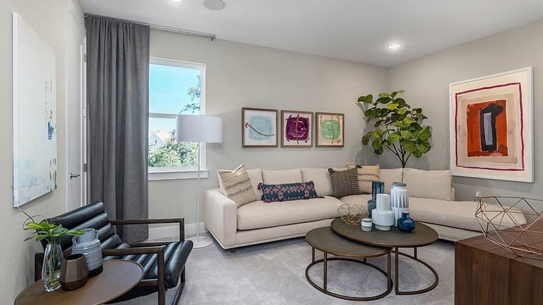 Furnished interior view inside a new home in Travisso, Leander (Image 13).