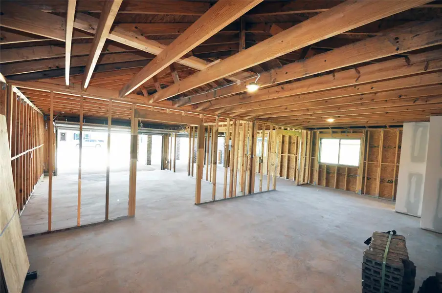 In-progress construction of a new home in Pedregal, League City, TX (Image 37).