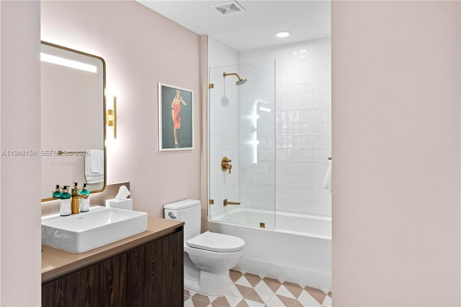 Furnished interior view inside a new home in , Miami (Image 14).