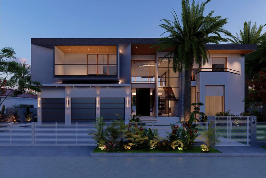 Front exterior of a new home in , Lighthouse Point, FL, highlighting curb appeal (Image 2). Front exterior of a new home in , Lighthouse Point, FL, highlighting curb appeal (Image 2).