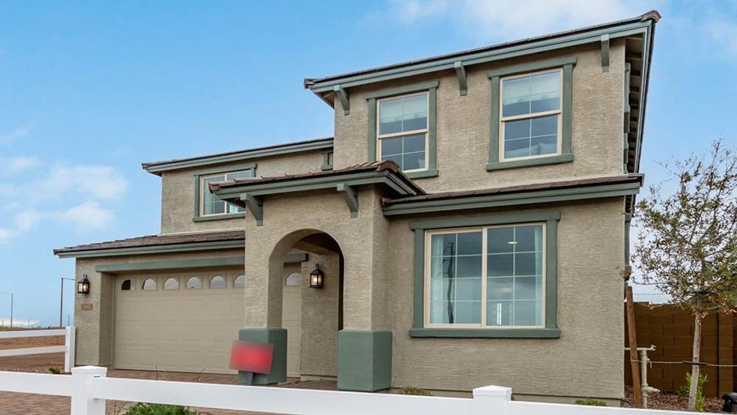 Representative exterior photo of a completed home built from the Paisley by Taylor Morrison in Paradisi Discovery Collection, Surprise, AZ (Image 25).