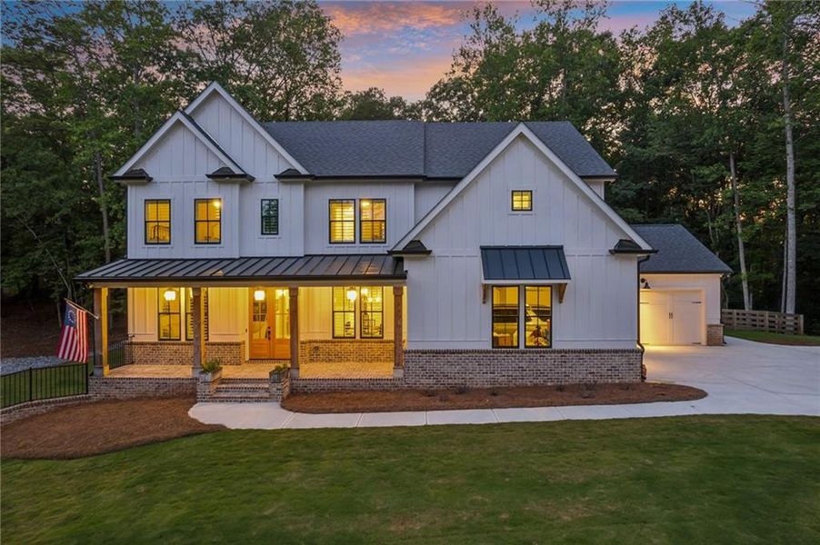 Front exterior of a new home in , Gainesville, GA, highlighting curb appeal (Image 31). Front exterior of a new home in , Gainesville, GA, highlighting curb appeal (Image 31).
