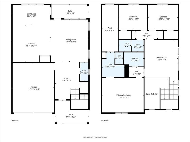 2D floor plan layout of this home in North Square at Uptown, Celina, TX (Image 7).
