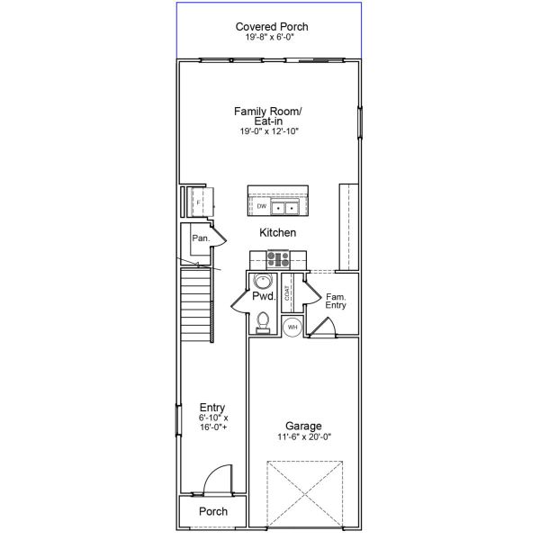 2D floor plan layout of this home in Central Creek, Goose Creek, SC (Image 3).