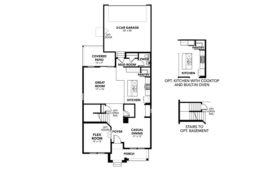 2D floor plan layout for the Vail by Brightland Homes in Timnath Lakes, Timnath, CO (Image 4).