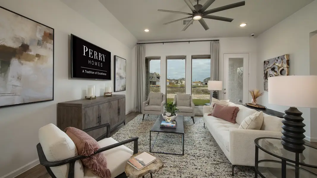 Furnished interior view inside a new home in Harvest Green, Richmond (Image 7).