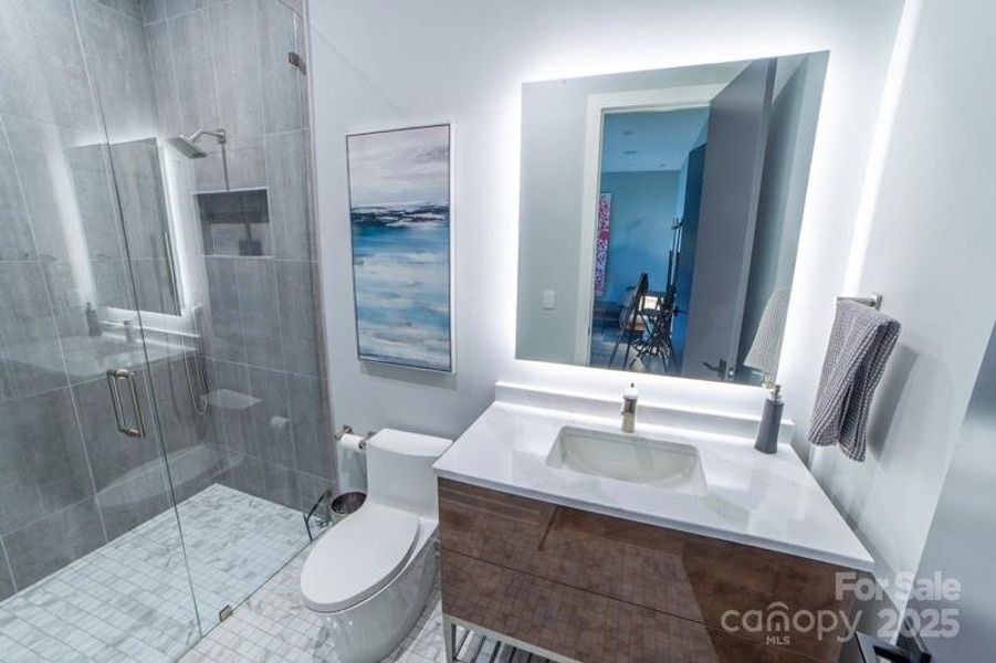 Furnished interior view inside a new home in , Belmont (Image 30).