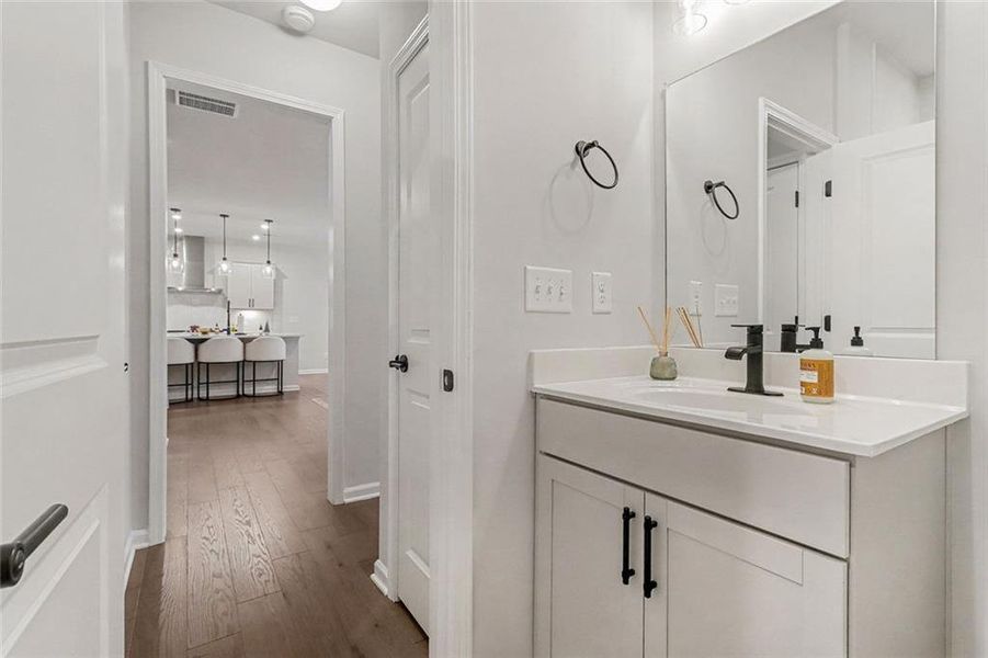 Furnished interior view inside a new home in Pinebrook at Hamilton Mill, Auburn (Image 28). Furnished interior view inside a new home in Pinebrook at Hamilton Mill, Auburn (Image 28).