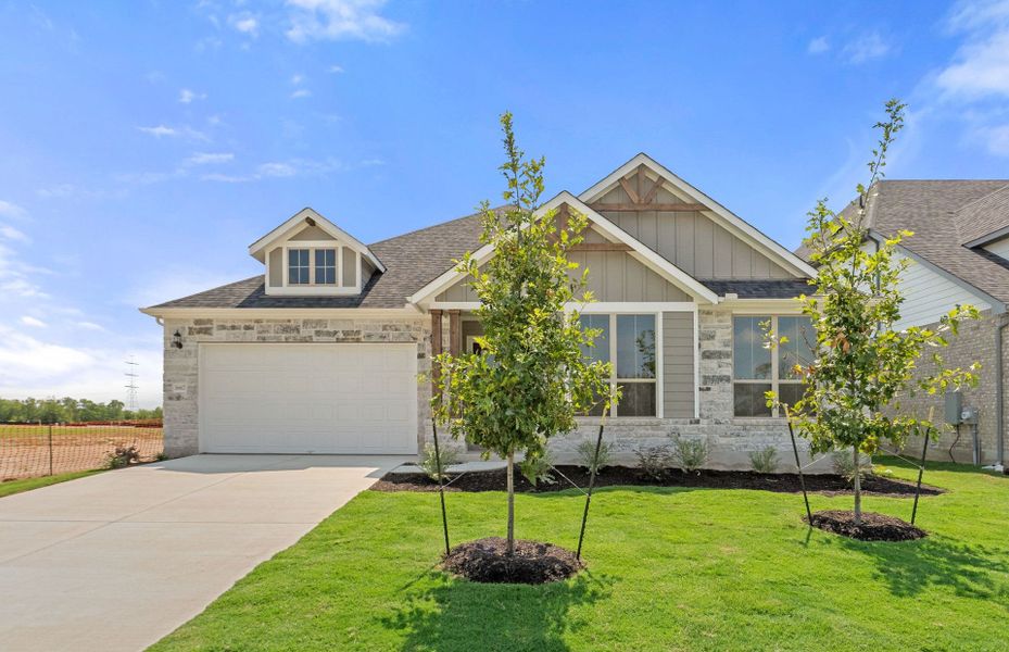 Representative exterior photo of a completed home built from the Boling by Pulte Homes in Kuempel Estates, Pflugerville, TX (Image 26).