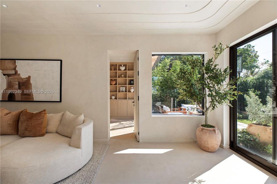 Furnished interior view inside a new home in , Miami Beach (Image 9). Furnished interior view inside a new home in , Miami Beach (Image 9).