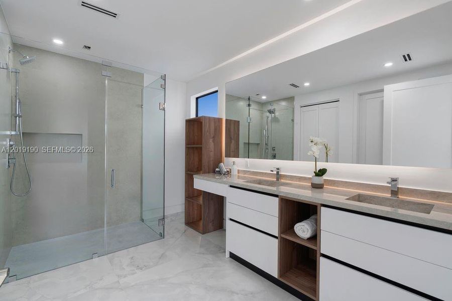 Furnished interior view inside a new home in , Miami (Image 9).