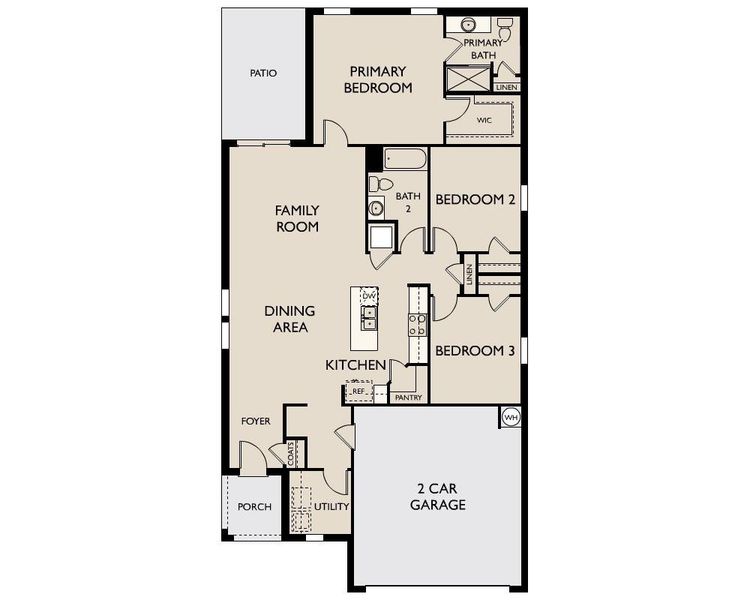 2D floor plan layout of this home in Willow Springs, Buda, TX (Image 5).