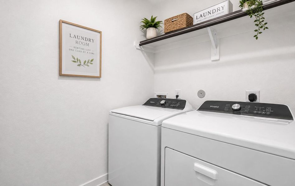 The utility room located just off the kitchen area provides functional storage and plenty of workspace. The utility room located just off the kitchen area provides functional storage and plenty of workspace.