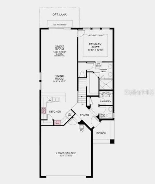 2D floor plan layout of this home in Firethorn, Parrish, FL (Image 24).