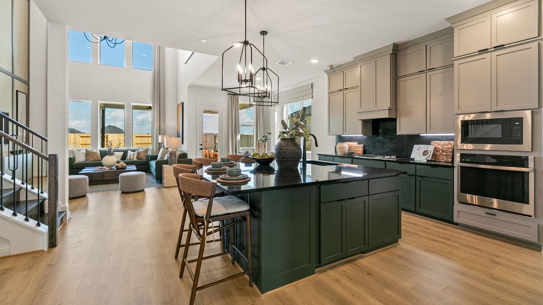 Representative furnished interior of a home built from the Rosewood by Brightland Homes in Sunterra, Katy (Image 8).