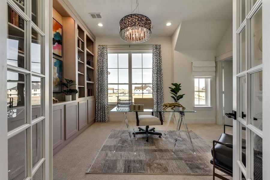 Furnished interior view inside a new home in Buffalo Ridge, Celina (Image 27). Furnished interior view inside a new home in Buffalo Ridge, Celina (Image 27).