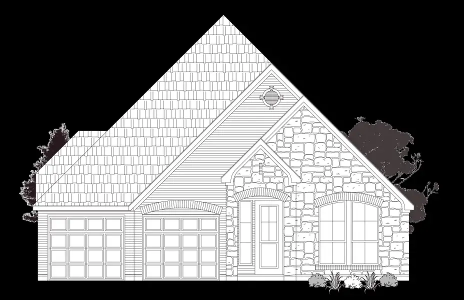 Exterior rendering of this home design in Bridgeland 50′, Cypress, TX (Image 3).