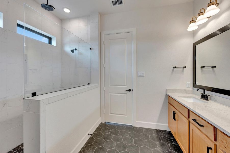 Furnished interior view inside a new home in Sienna - Landmark Row Collection, Missouri City (Image 10).