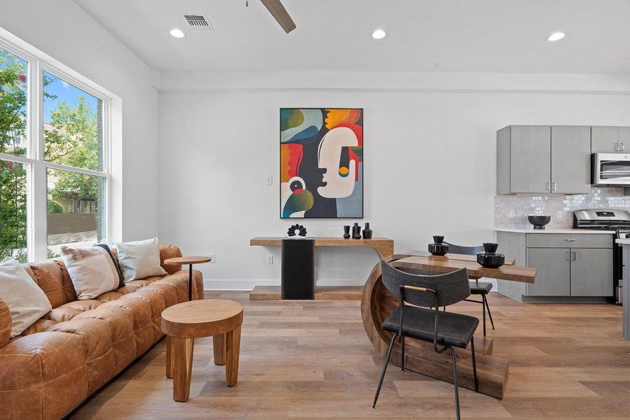 Furnished interior view inside a new home in , Austin (Image 4). Furnished interior view inside a new home in , Austin (Image 4).