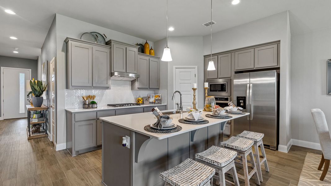 Furnished interior view inside a new home in Eagle Creek, Denton (Image 5). Furnished interior view inside a new home in Eagle Creek, Denton (Image 5).