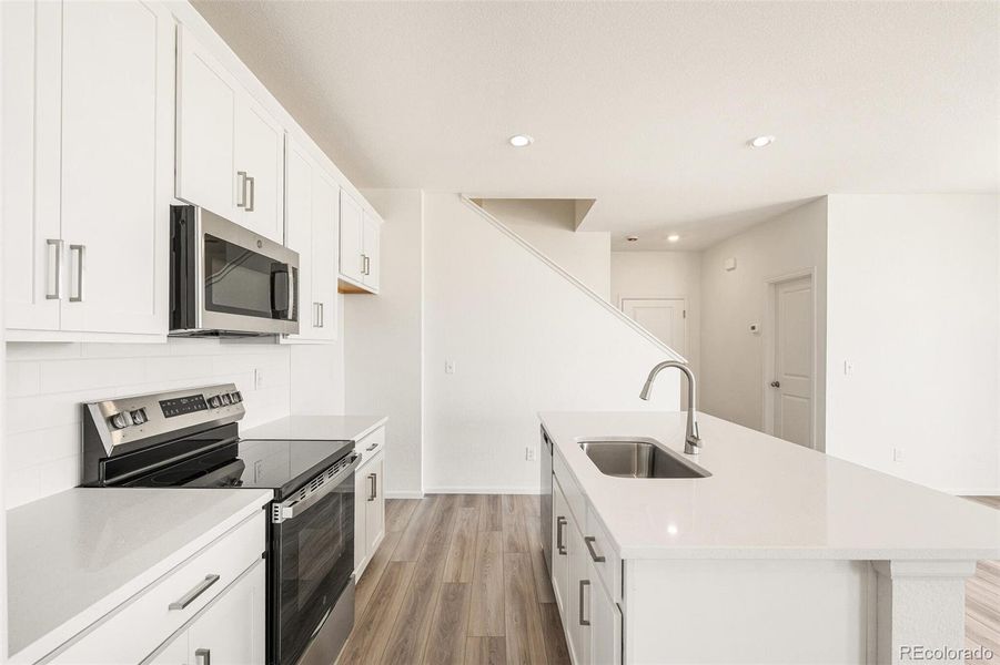 Furnished interior view inside a new home in , Aurora (Image 4). Furnished interior view inside a new home in , Aurora (Image 4).