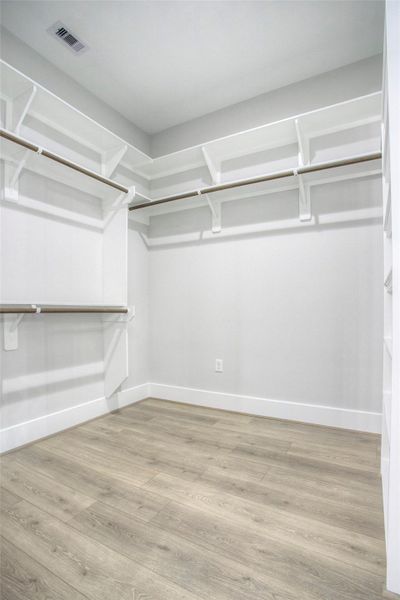 One of the walk in closets