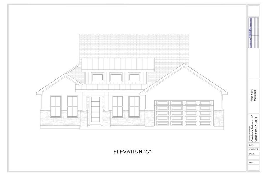 Representative rendering of the exterior for the McKenzie by Caledonia Builders (Image 3).
