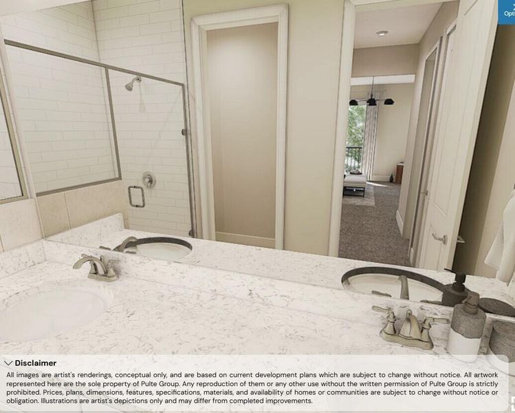 Owner's Bath Rendering Owner's Bath Rendering