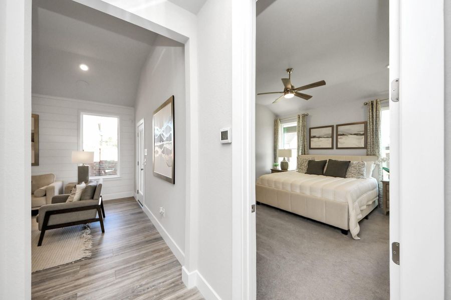 Furnished interior view inside a new home in Sunterra: Premier Collection, Katy (Image 12).