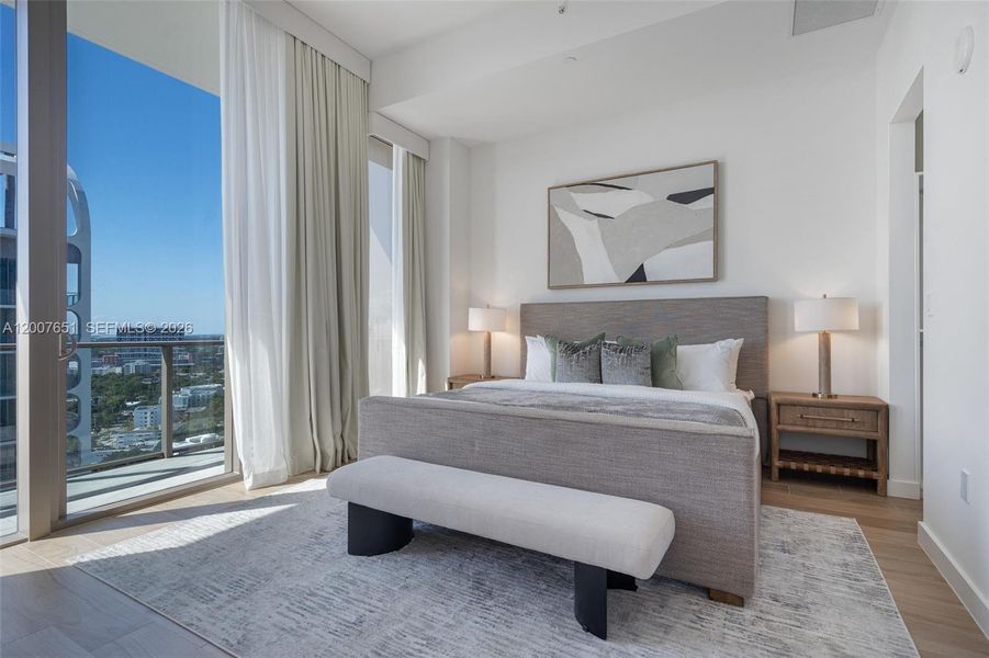Furnished interior view inside a new home in , Miami (Image 16).