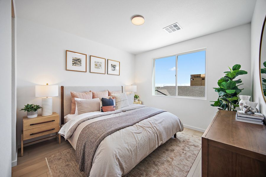 Furnished interior view inside a new home in Lyric at RidgeGate Condos, Lone Tree (Image 17).