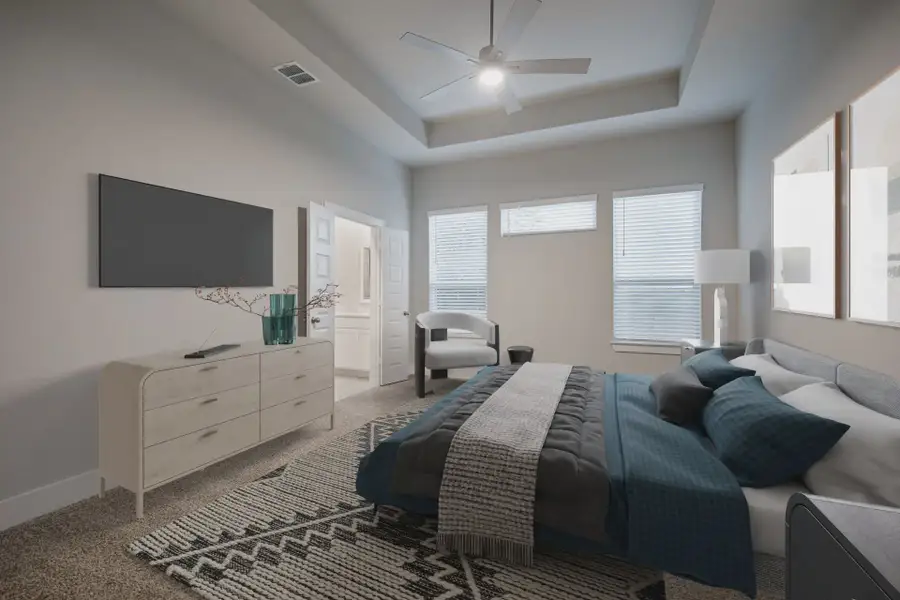 Furnished interior view inside a new home in Buffalo Crossing, Cibolo (Image 4).