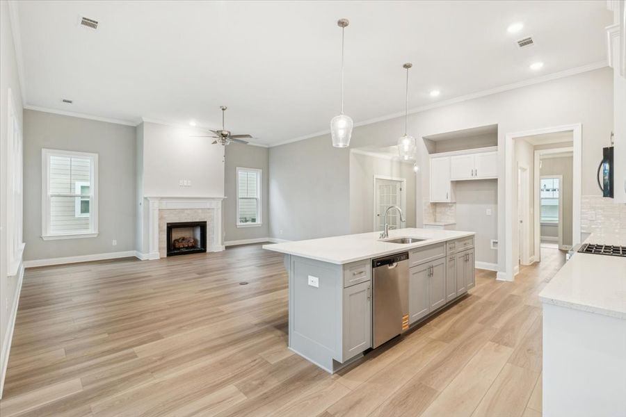 Furnished interior view inside a new home in Sinclair at Crawford Creek, Grovetown (Image 12).