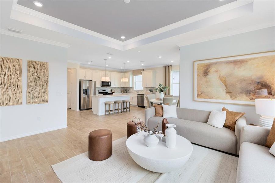 Furnished interior view inside a new home in Sunrise Estates, West Melbourne (Image 21).