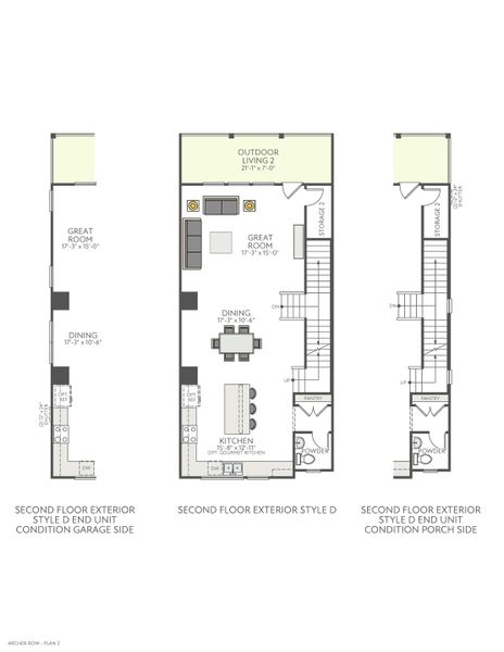 2D floor plan layout of this home in Archer Row, Charlotte, NC (Image 6).