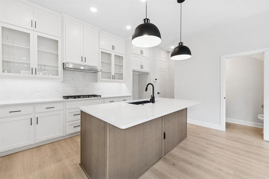 Furnished interior view inside a new home in Hillside at Las Colinas, Irving (Image 7). Furnished interior view inside a new home in Hillside at Las Colinas, Irving (Image 7).