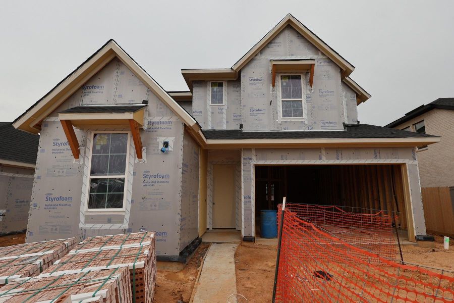 In-progress construction of a new home in Jubilee 50′, Hockley, TX (Image 18).