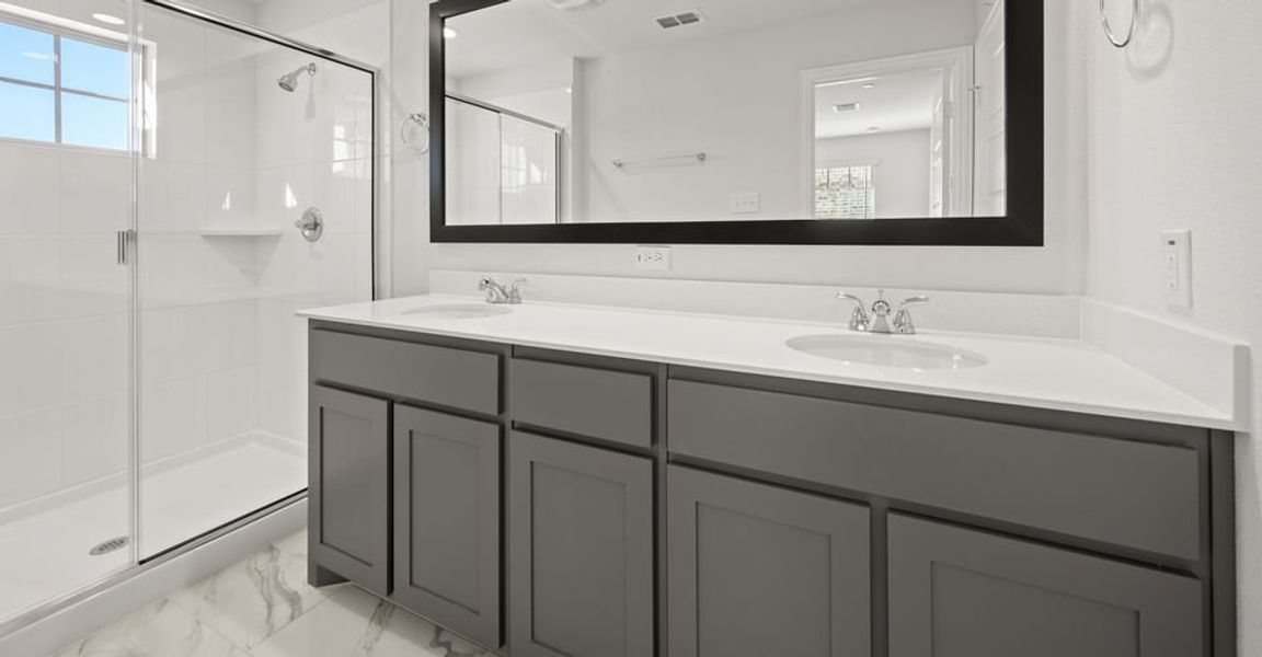 Representative exterior photo of a completed home built from the Meredith by Impression Homes in Main Street Village, Mansfield, TX (Image 15). Representative exterior photo of a completed home built from the Meredith by Impression Homes in Main Street Village, Mansfield, TX (Image 15).