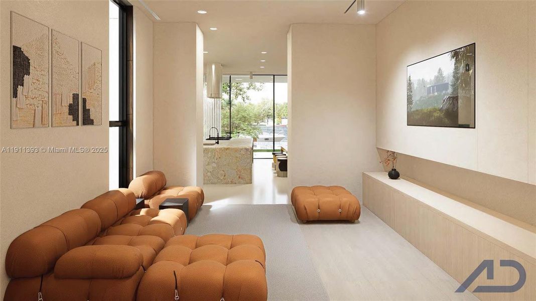 Furnished interior view inside a new home in , Miami Beach (Image 6).