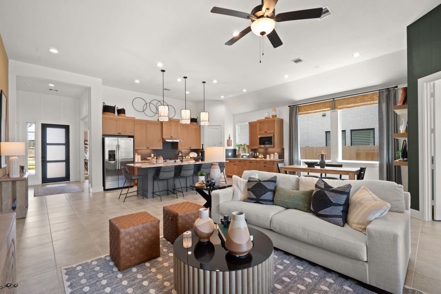 Furnished interior view inside a new home in Artavia, Conroe (Image 8).