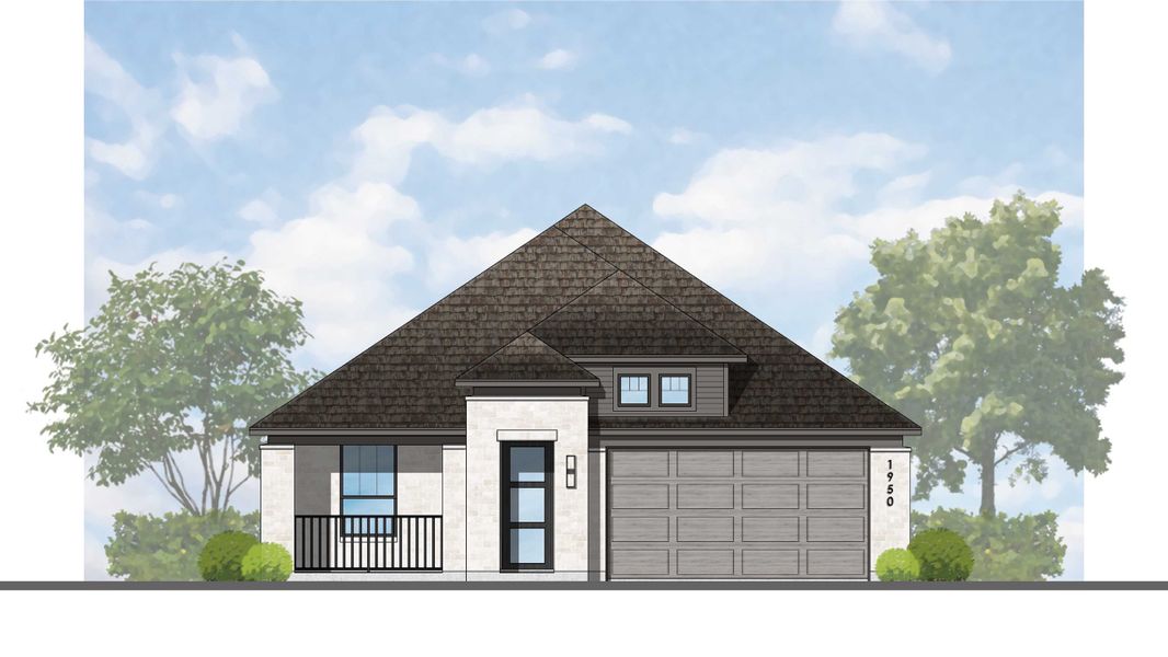Representative rendering of the exterior for the Kahlo Plan by Highland Homes (Image 3). Representative rendering of the exterior for the Kahlo Plan by Highland Homes (Image 3).