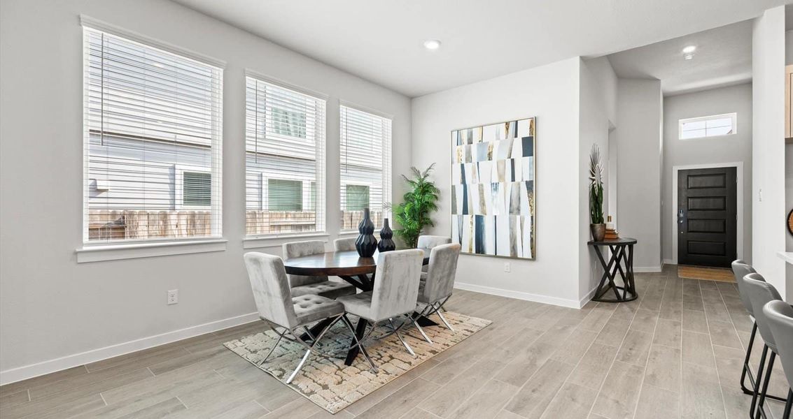 Furnished interior view inside a new home in Trace, San Marcos (Image 8).
