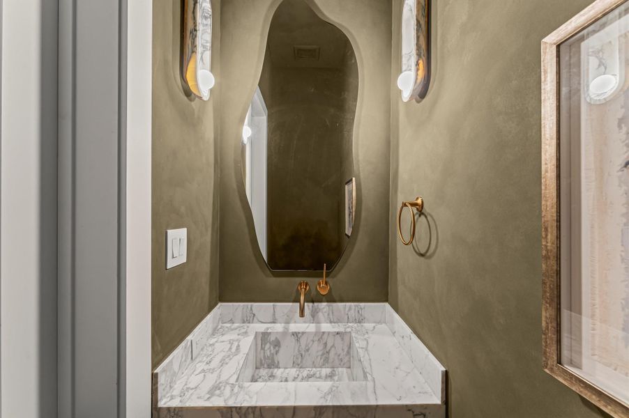 Powder Bath. *Previous project by the same developer, floor plans and selections may vary.*