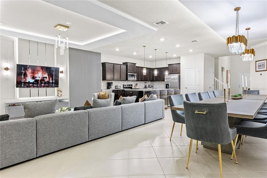 Furnished interior view inside a new home in , Clermont (Image 8). Furnished interior view inside a new home in , Clermont (Image 8).