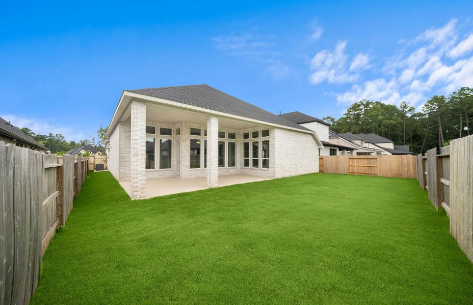 Exterior details and patio area of a home in Audubon 60', Magnolia (Image 23).