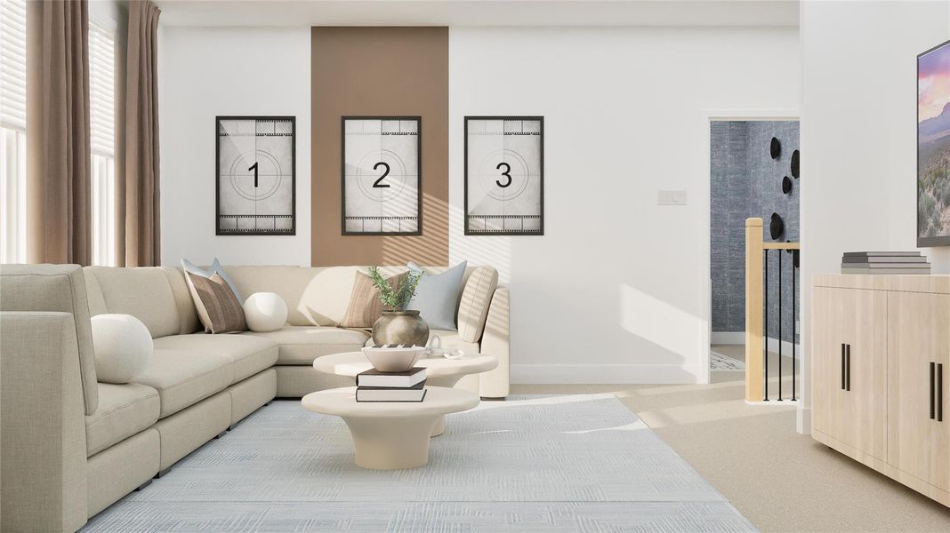 Furnished interior view inside a new home in Lively Ranch, Georgetown (Image 30). Furnished interior view inside a new home in Lively Ranch, Georgetown (Image 30).