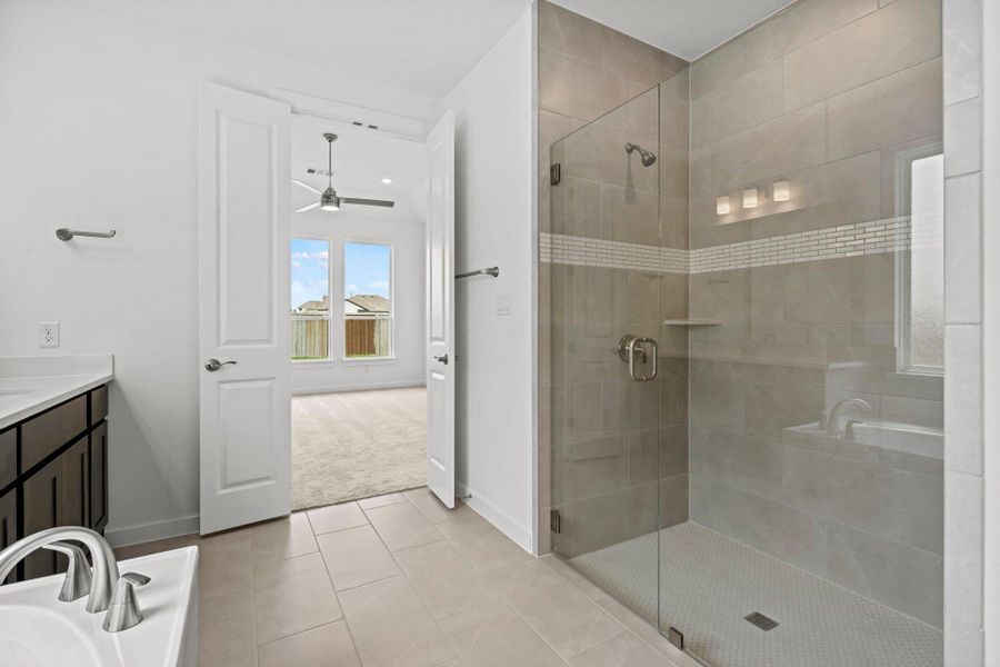 Walk-in shower in Primary Bath