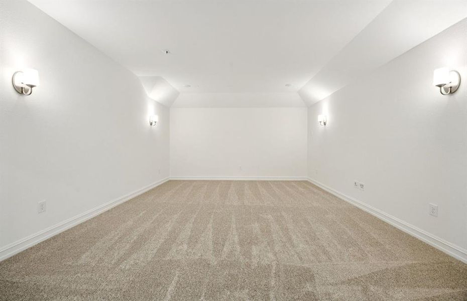 Media room on second level