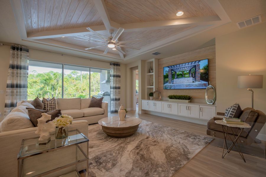 Representative furnished interior of a home built from the Ibis by Jones Homes USA in Legends Preserve, Daytona Beach (Image 11).